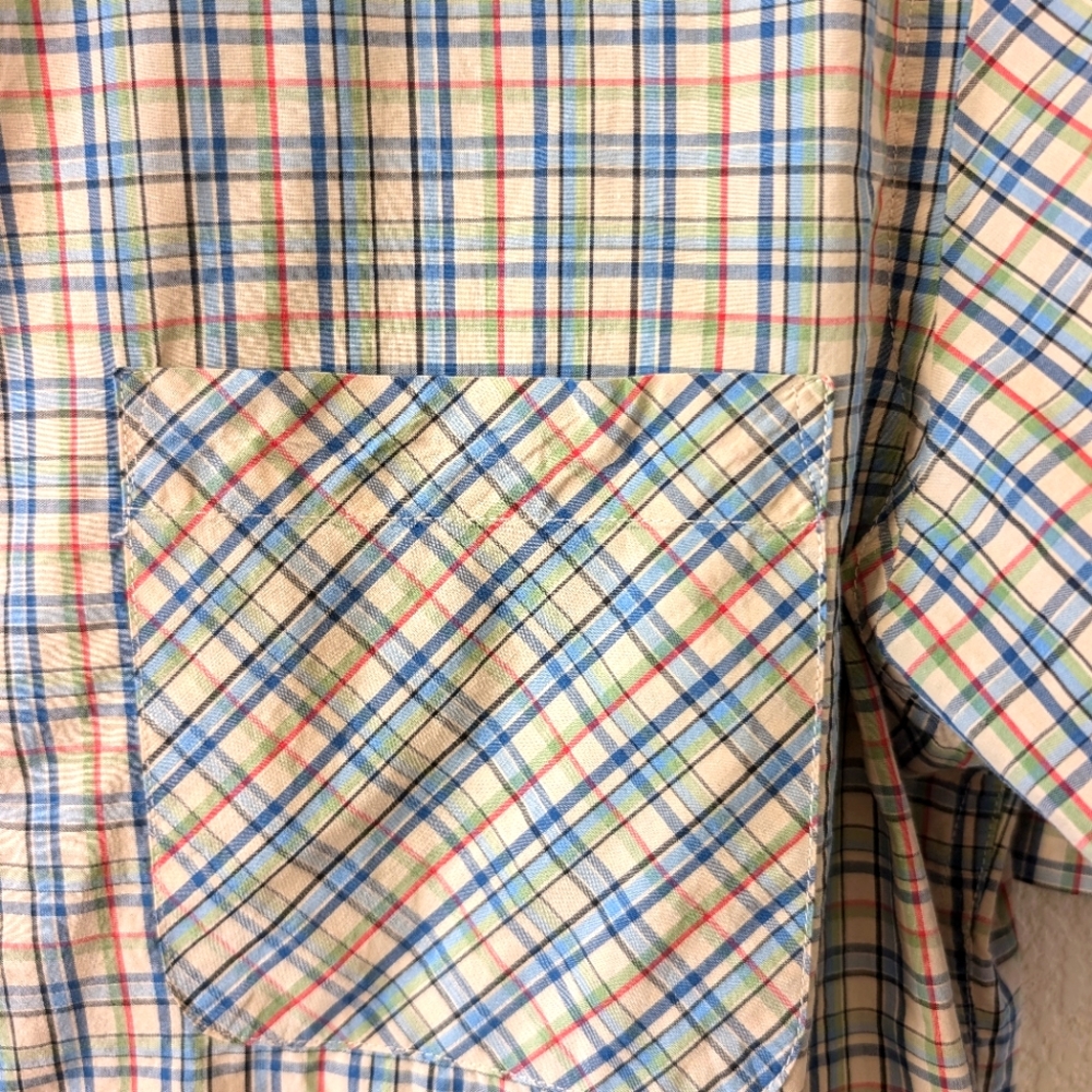 Pendleton Trent Shirt Fitted Cream Blend Cotton Button Shirt Mens Size M